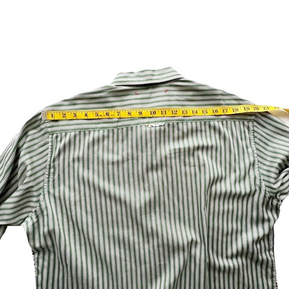 Robert Graham Freshly Laundered Shirt Mens Long Sleeve Green Striped Size L - Picture 11 of 11